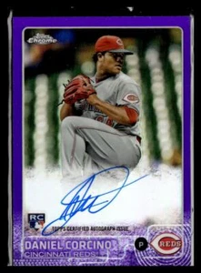 2015 Topps Chrome Rookie Purple Refractors #AR-DC Daniel Corcino Reds Auto #/250 - Picture 1 of 2
