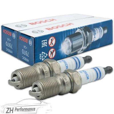 2x Bosch HR8DC Spark Plug 0 242 229 655 Suppressed Mercedes-Benz 123 124 G-Class - Image 1 of 4
