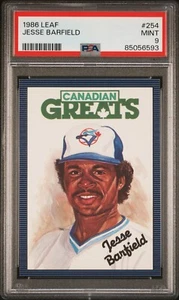 🇨🇦 1986 Leaf Canadian Jesse Barfield Canadian Greats #254 HOF PSA 9 💥 Pop 2! - Bild 1 von 2