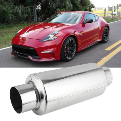 For Nissan 370Z 09-21 2.5" Inlet/Outlet 12" Exhaust Muffler Resonator Deep Tone - Image 1 of 4