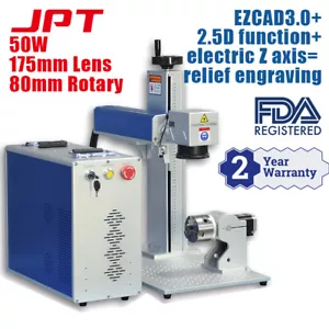 Grabadora láser de fibra 2,5D JPT 50 vatios máquina de marcado láser grabado en alivio - Imagen 1 de 10