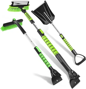 4 in 1 Ice Scraper & Snow Brush & Snow Shovel for Home Car, 43" Extendable Windo - Picture 1 of 8