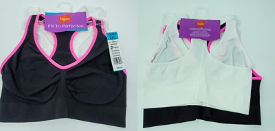 Hanes спортивная спина бюстгальтеры лот из 2 подходит к совершенству размер 2XL новый с Ярлыками несколько цветов - Изображение 1 из 4