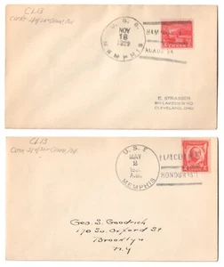 USS MARBLEHEAD (CL-12) Light Cruiser • 1934 Naval Covers • Fancy Ship Cancels - Picture 1 of 1