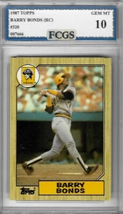 1987 Topps Barry Bonds RC #320 Graded FCGS 10 GEM MINT!!! - Picture 1 of 2
