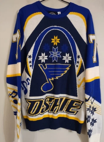 TJ Oshie retro knit pullover sweater mens Medium Official NHL Cover