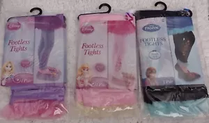 LOT 3 PAIR Disney FROZEN Elsa & Ana Footless Tights Small 4-6 - Picture 1 of 6