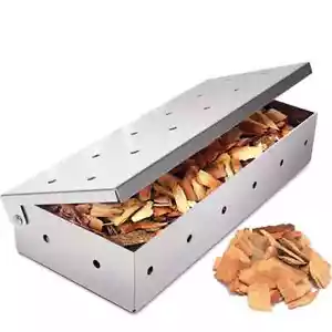 Smoker Box For Gas Grill or Charcoal Grill Stainless Steel Smoke Box with Wood - Bild 1 von 16