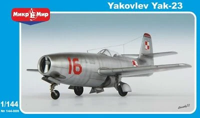 Kit modelo avión soviético de combate MikroMir 144-009 Yakovlev Yak-23 escala 1/144 Foto 1 de 4