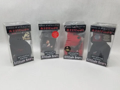 Lot of 4 WWF Main Event 1999 Attitude Bears The Rock ~ McMahon ~ Stone Cold Cover