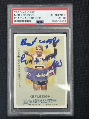 Meb Keflezighi 2010 Allen Ginter Hand Signed 10th PSA Auto Authentic #205 - Image 1 of 2