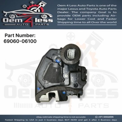 Conjunto de cerradura de puerta trasera izquierda Lexus GS450h (2013-2018) OEM 69060-06100 Foto 1 de 4