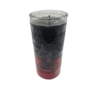 Jumbo Red & Black Plain 14 Day Candle - Picture 1 of 2