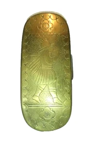 Antique Dutch Brass Tobacco  or ? box with Incised figure - Picture 1 of 9