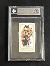 PAPA SHANGO 2012 TOPPS HERITAGE MINI WWE A&G LEGENDS SIGNED AUTOGRAPHED CARD BAS