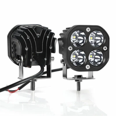 2PCS 8000LM 80W LED Spot Light Auxiliary Motorcycle Headlights Driving Fog Light - Image 1 of 4