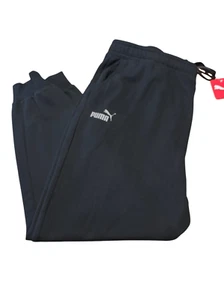 Puma Mens Alpha essential Black Cotton Drawstring Jogger Pants New Size 4XL - Picture 1 of 10
