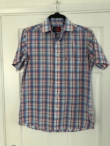 Peter England Short Sleeve Check Shirt Size Med - Picture 1 of 4