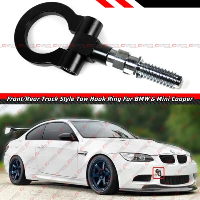 Gancho de reboque parafuso anel dobrável preto para BMW E36 E46 E39 E38 E90 Z3 Mini Cooper - Imagem 1 de 4