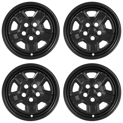 Cubiertas de rueda negras brillantes de 16' 5 radios dentados para Jeep Compass 2014-2016 Foto 1 de 4