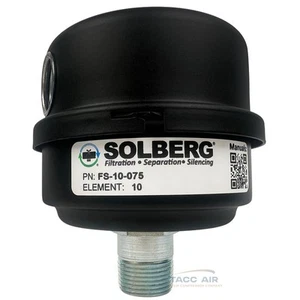 Filtro silenciador de admisión de compresor de aire NPT de 3/4" carcasa metálica bote hecho en EE. UU. - Imagen 1 de 13