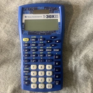  TI-30X IIS Wissenschaftlicher Taschenrechner Blau Getestet Funktioniert Top Zustand - Bild 1 von 2