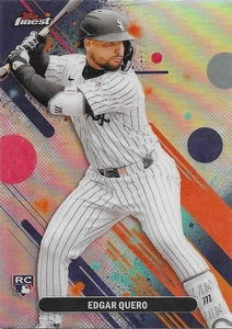 2025 Topps Finest Edgar Quero Common #97 RC Rookie RIFRATTORE spedizione gratuita x1 - Foto 1 di 2