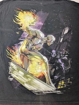 Camisa gráfica Antorcha Humana Marvel Mad Engine camiseta negra para hombre 2XL algodón Foto 1 de 4