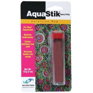 TWO LITTLE FISHES AQUASTIK EPOXY PUTTY CORALLINE RED 57g 2oz CORAL REEF AQUARIUM - Picture 1 of 1