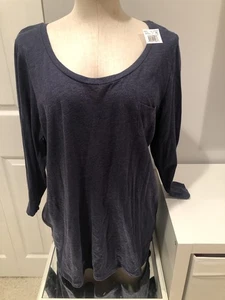 Neu mit Etikett Motherhood Umstandsmode 3/4-Ärmel marineblaues Damentop Größe XL - Bild 1 von 4