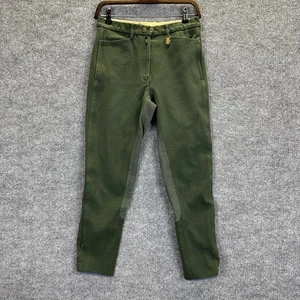Vequi Comfort Breeches Womens 28 Green Full Seat Riding Pants Stretch Equestrian - Picture 1 of 14