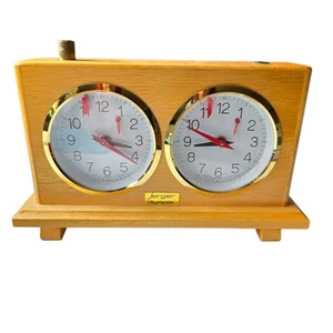 Reloj de ajedrez vintage Jerger Alemania Olympia madera King Time excelente - Imagen 1 de 11