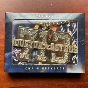 Houston Astros 713 SGA Jewelry Necklace Chain Necklace 7/14/2024 IN HAND In Box - Picture 1 of 4
