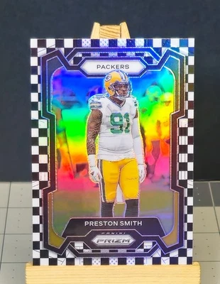 2023 Prizm #111 Preston Smith CHECKERBOARD PRIZM HOLO Packers Football Card  - Image 1 of 2