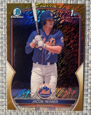 2023 Bowman Chrome Prospects Jacob Reimer #BCP-181 Gold Shimmer Refractor 18/50 - Image 1 of 2