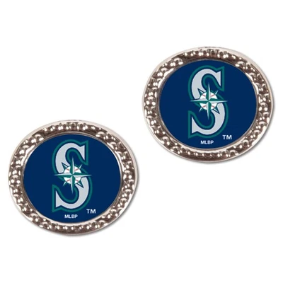Women's WinCraft Seattle Mariners Round Post Earrings - Image 1 of 2