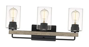 Amos Modern Farmhouse 3-Light Vanity Light Fixture, Industrial Wall Sconce - Picture 1 of 7