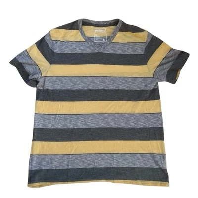 Camiseta Urban Pipeline Para Hombre XL Gris Amarillo Rayas Cuello en V Manga Corta Foto 1 de 3