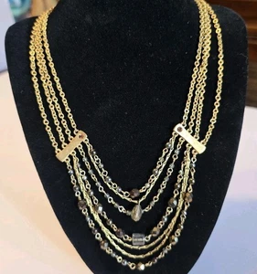 Givenchy Vintage Multi Strand/ Layered Necklace 16" - Picture 1 of 7