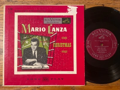 Mario Lanza Sing Christmas Songs 10” LP RCA Mono Maroon Holiday Rare VG- - Image 1 of 4