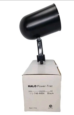 6 Halo Track Lighting L746mbx Power-trac cilindro trasero redondo negro 75w Foto 1 de 4