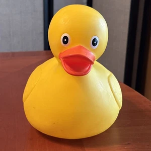 Jumbo Toysmith Yellow Rubber Duck Toy 8.5” x 9” x 6” Bath time Toy Rubber Ducky - Picture 1 of 12