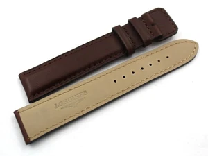 Watch Band Longines Cuir Veritable Brown 20/18mm Hand Made Artisanal Top Quality - Imagen 1 de 5