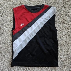Nike Boys Black, RED. White sleeveless Tank Top shirt Size 4 - Picture 1 of 2