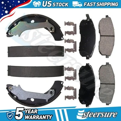 Juego de pastillas de freno de disco delanteras traseras zapata de freno de tambor para Nissan Altima 2000-2001 Foto 1 de 4