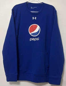 Under Armour Felpa Uomo XL Blu Pepsi Pullover Girocollo Maglione UA ColdGear - Foto 1 di 5