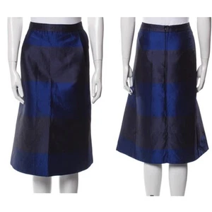 IRIS & INK Blue Striped Knee-Length Skirt with Pockets KS23 Women's Size US 10 - Picture 1 of 11