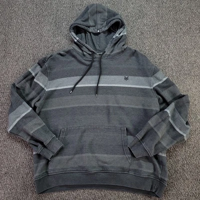 Zoo York Sudadera con Capucha Hombres XXL Gris Rayas Bordado Logo Ropa de Calle Patín BOXY FIT Foto 1 de 4