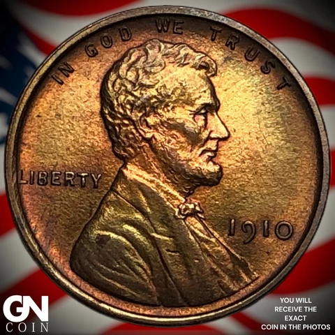1910 P Lincoln Cent Wheat Penny  Q6423 Cover