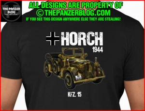 Horch Kfz 15 T-Shirt WWII German Personnel Car Version 2 - Picture 1 of 49